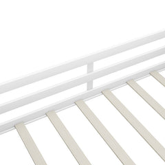 Bellemave® Twin Size Low Loft Bed with Decorative Guardrail Chalkboard - Bellemave