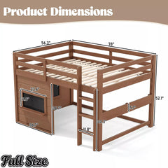 Bellemave® Twin Size Low Loft Bed with Storage Shelves for Kids,Kids Low Loft Bed Frame with Chalkboard and Bookshelf for Boys,Girls,Solid Wood,Gray - Bellemave