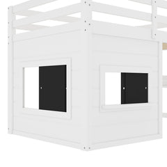 Bellemave® Twin Size Low Loft Bed with Storage Shelves for Kids,Kids Low Loft Bed Frame with Chalkboard and Bookshelf for Boys,Girls,Solid Wood,Gray - Bellemave