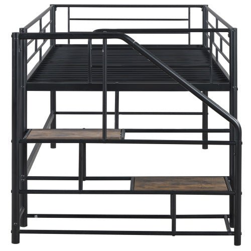 Bellemave® Twin Size Low Loft Bed with Storage Stairs - Bellemave