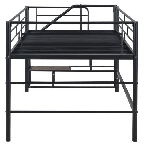 Bellemave® Twin Size Low Loft Bed with Storage Stairs - Bellemave
