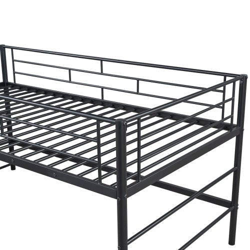 Bellemave® Twin Size Low Loft Bed with Storage Stairs - Bellemave