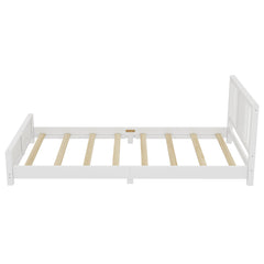 Bellemave® Twin Size Low Profile Platform Bed with Chic Headboard, Wood Bed Frame with Support Slats for Kids - Bellemave