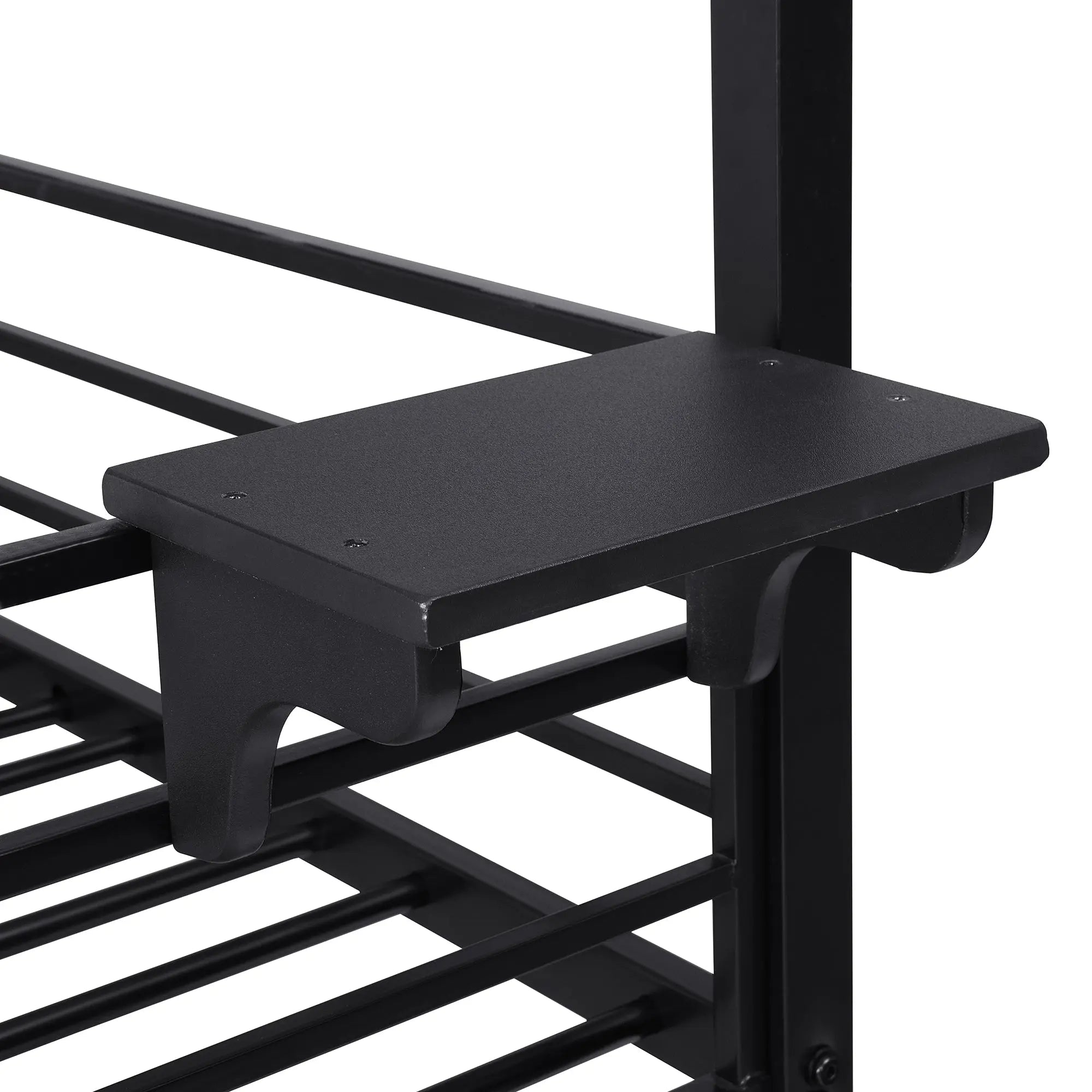 Bellemave® Twin Size Metal Bunk Bed with Slide and Steps - Bellemave