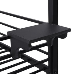 Bellemave® Twin Size Metal Bunk Bed with Slide and Steps - Bellemave
