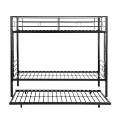 Bellemave® Twin Size Metal Bunk Bed with Trundle Bed - Bellemave