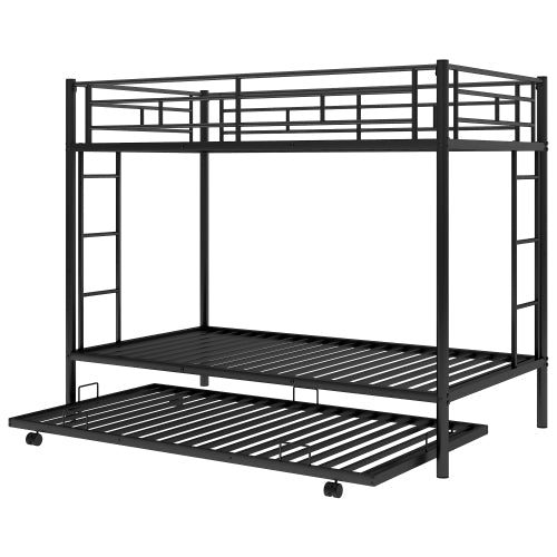 Bellemave® Twin Size Metal Bunk Bed with Trundle Bed - Bellemave