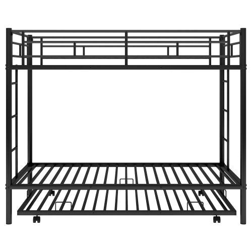 Bellemave® Twin Size Metal Bunk Bed with Trundle Bed - Bellemave