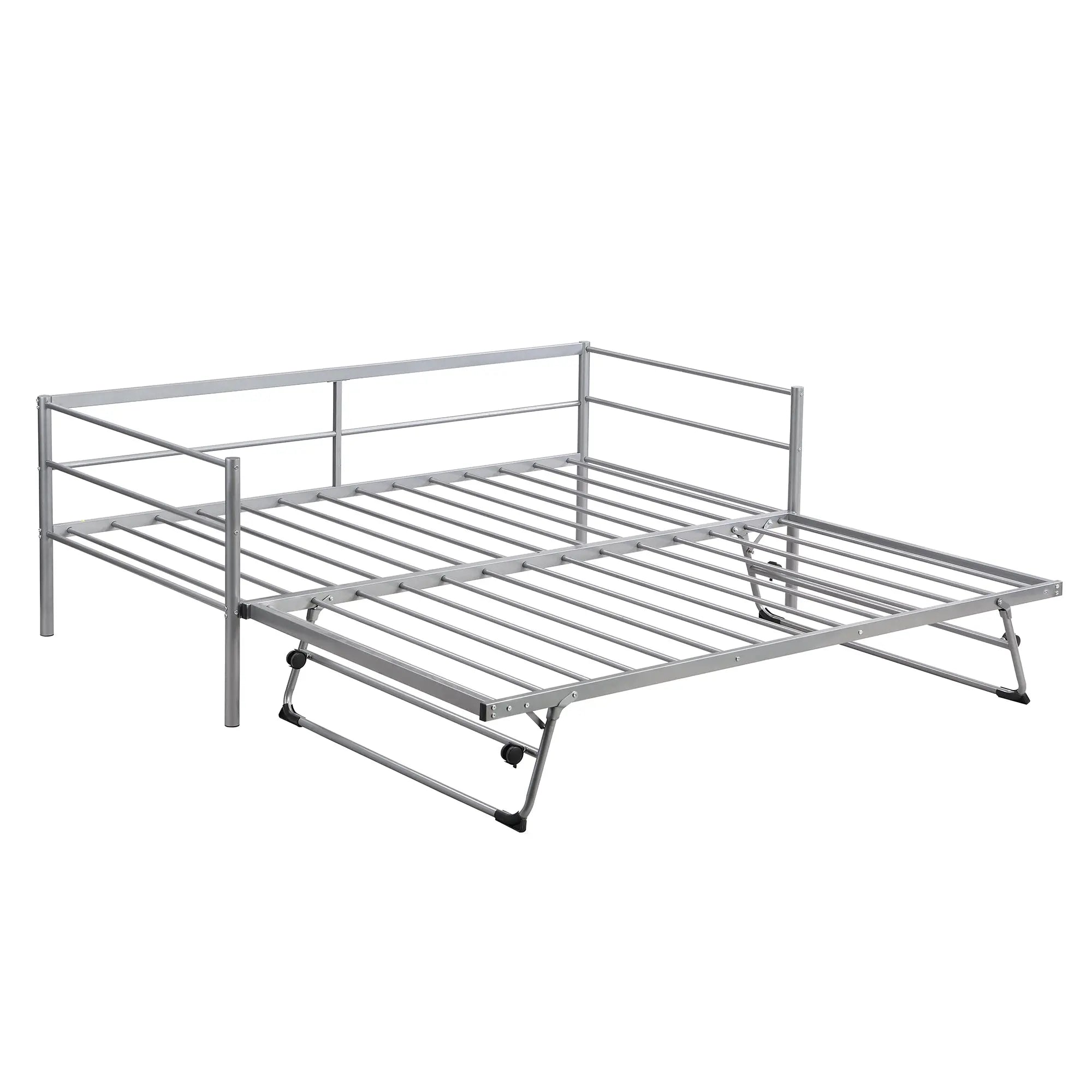Bellemave® Twin Size Metal Daybed with Adjustable Trundle - Bellemave