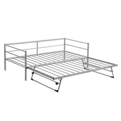 Bellemave® Twin Size Metal Daybed with Adjustable Trundle - Bellemave