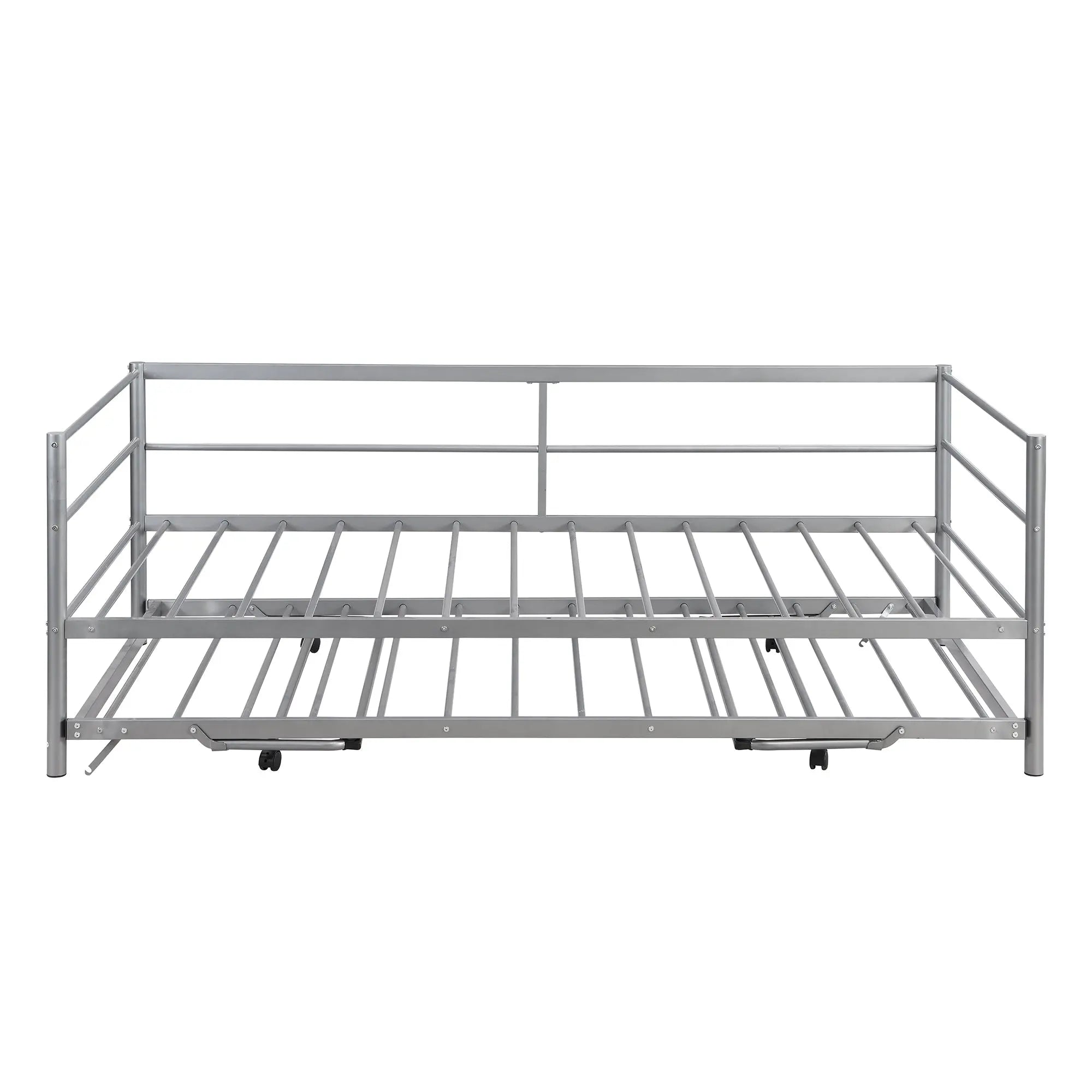 Bellemave® Twin Size Metal Daybed with Adjustable Trundle - Bellemave