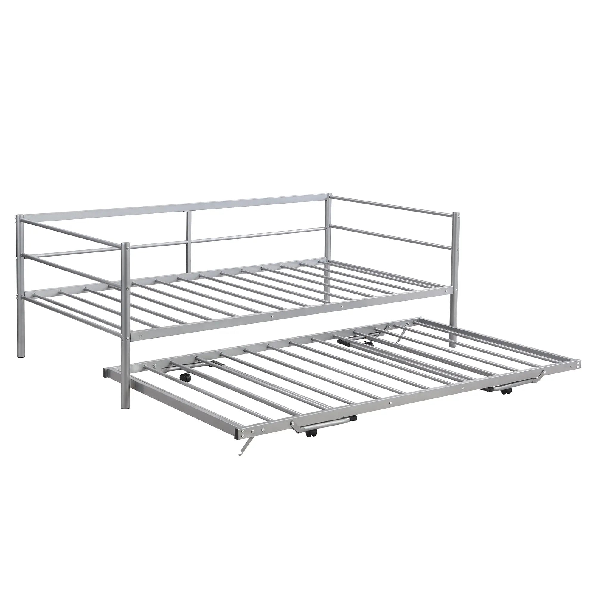 Bellemave® Twin Size Metal Daybed with Adjustable Trundle - Bellemave