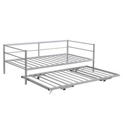 Bellemave® Twin Size Metal Daybed with Adjustable Trundle - Bellemave