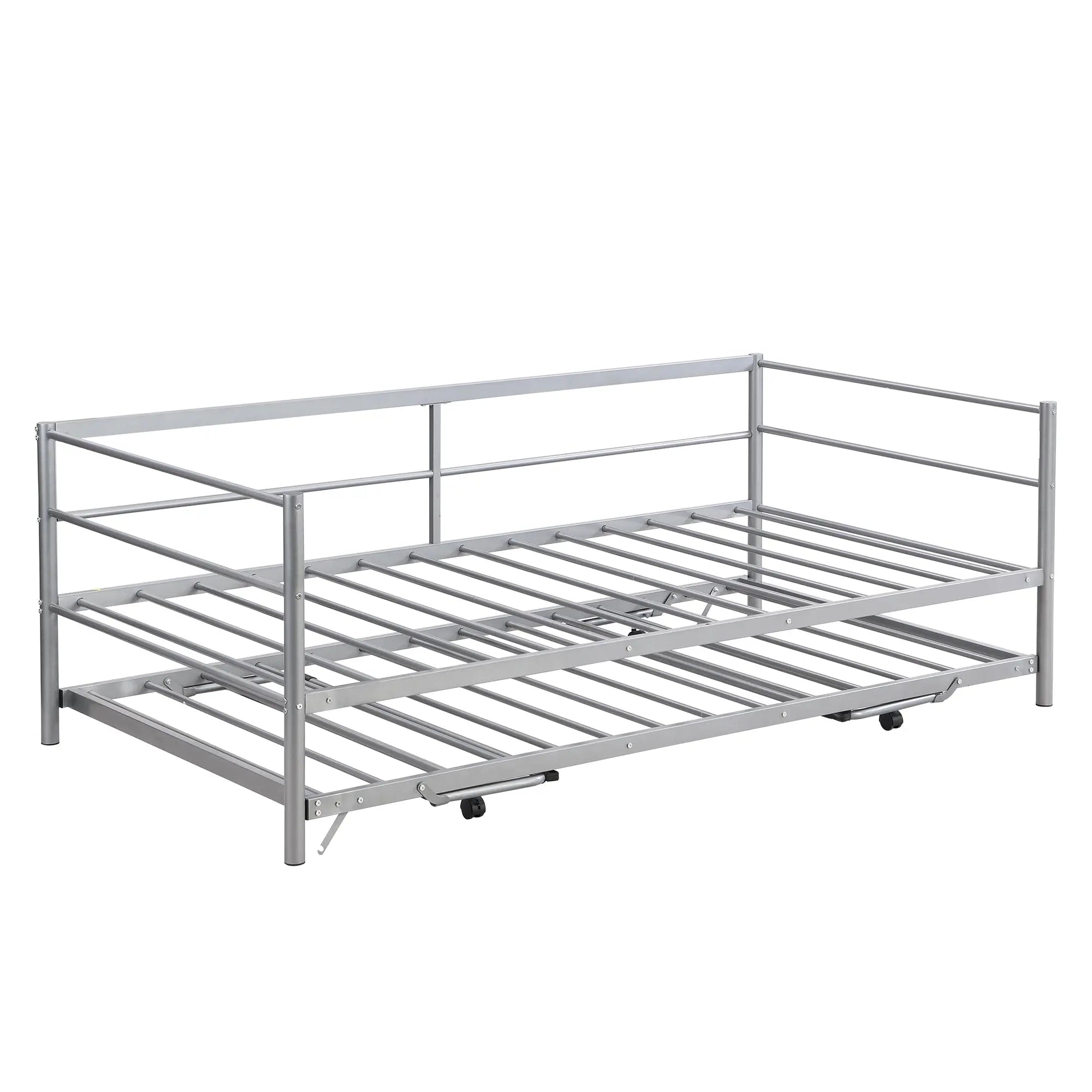 Bellemave® Twin Size Metal Daybed with Adjustable Trundle - Bellemave