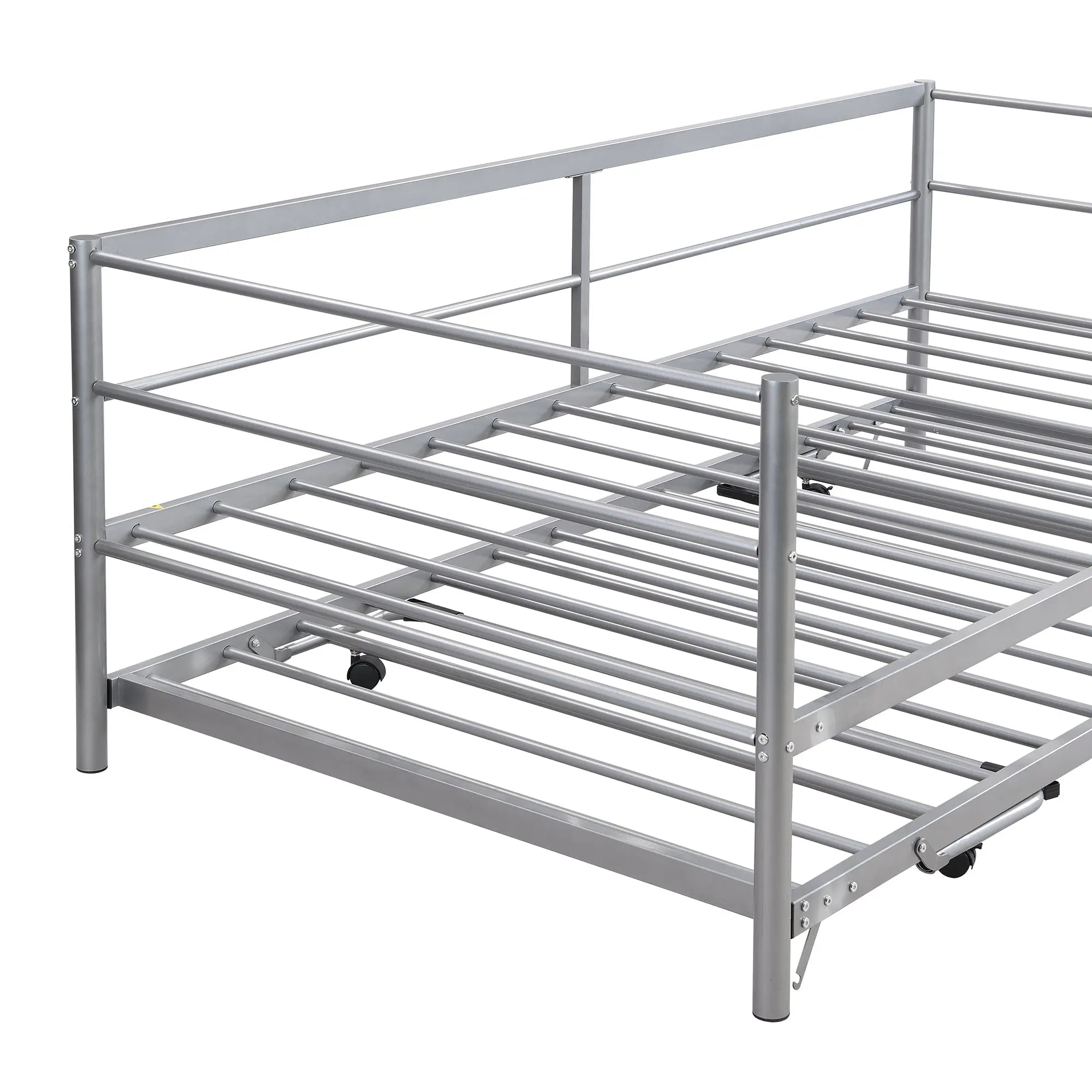 Bellemave® Twin Size Metal Daybed with Adjustable Trundle - Bellemave