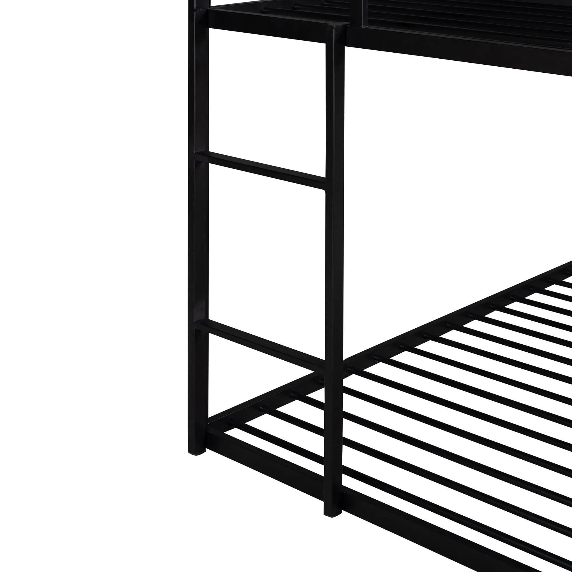 Bellemave® Twin Size Metal House Bunk Bed Built - in Ladder - Bellemave