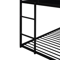 Bellemave® Twin Size Metal House Bunk Bed Built - in Ladder - Bellemave