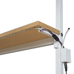 Bellemave® Twin Size Metal Loft Bed with Built - in Work Station, LED and Multiple Storage - Bellemave