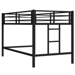 Bellemave® Twin Size Metal Loft Bed with Easy Climbing Ladder and Guardrails - Bellemave