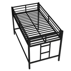 Bellemave® Twin Size Metal Loft Bed with Easy Climbing Ladder and Guardrails - Bellemave
