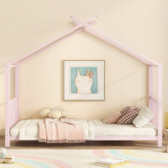 Bellemave® Twin Size Metal Montessori House Bed - Bellemave
