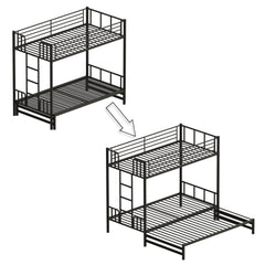 Bellemave® Twin Size Metal Pull - Out Bunk Bed - Bellemave