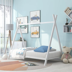 Bellemave® Twin Size Metal Tent Bed with Slat - Bellemave