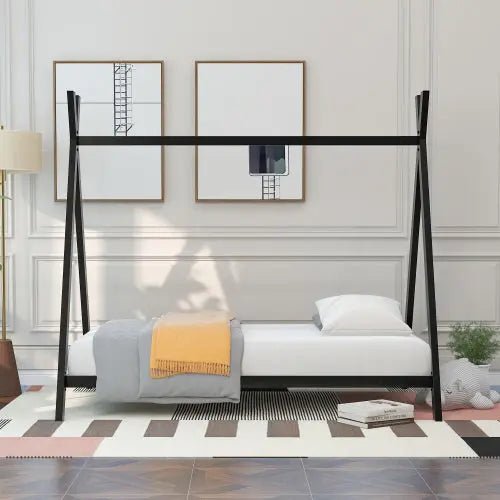 Bellemave® Twin Size Metal Tent Bed with Slat - Bellemave