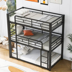 Bellemave® Twin Size Metal Triple Bunk Bed - Bellemave