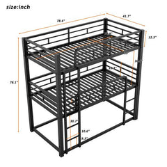 Bellemave® Twin Size Metal Triple Bunk Bed - Bellemave