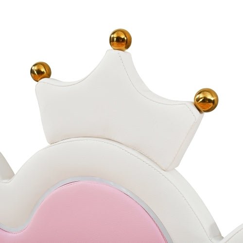 Bellemave® Twin Size Modern Upholstered Princess Extending Daybed,Crown Headboard with LED Lights - Bellemave