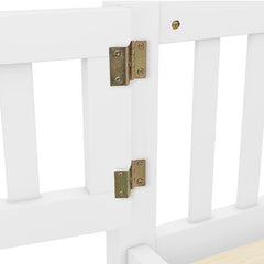 Bellemave® Twin Size Montessori Floor Bed with Safety Guardrails and Door - Bellemave