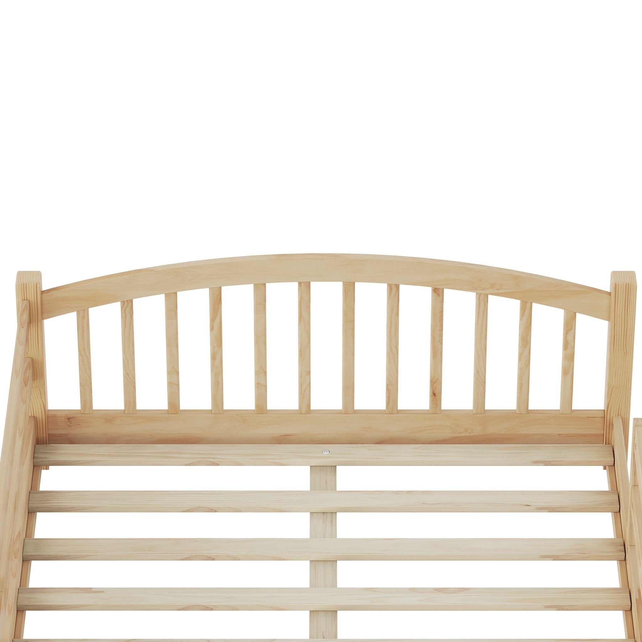 Bellemave® Twin Size Montessori Floor Bed with Slats, Rails,Fence & Headboard, White - Bellemave