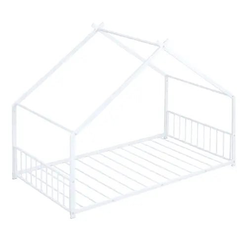Bellemave® Twin Size Montessori Metal House Bed - Bellemave