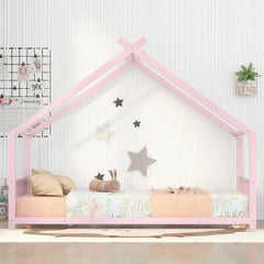Bellemave® Twin Size Montessori Metal House Bed - Bellemave