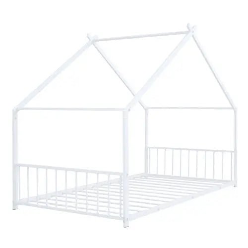 Bellemave® Twin Size Montessori Metal House Bed - Bellemave