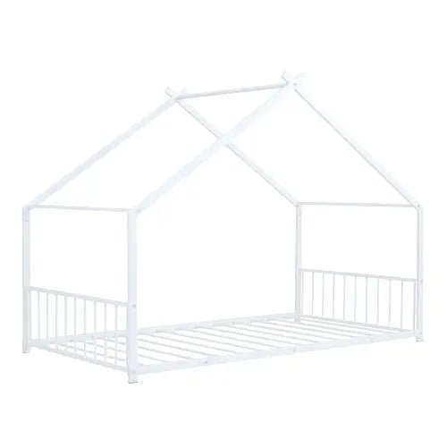 Bellemave® Twin Size Montessori Metal House Bed - Bellemave