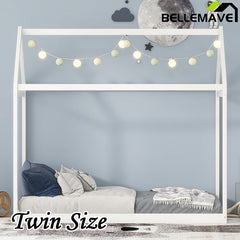 Bellemave® Twin Size Montessori Wooden House Floor Bed - Bellemave