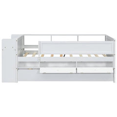 Bellemave® Twin Size Multi - Functional Daybed with Drawers and Trundle Bed, Headboard Storage and Tables, USB Charging Station - Bellemave