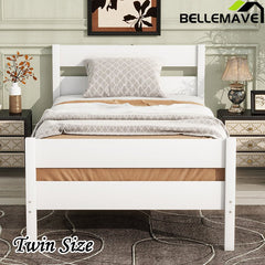 Bellemave® Twin Size Platform Bed with Headboard and Footboard - Bellemave