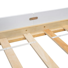 Bellemave® Twin Size Platform Bed with Headboard, Footboard and Safeguards - Bellemave