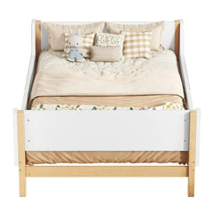 Bellemave® Twin Size Platform Bed with Headboard, Footboard and Safeguards - Bellemave