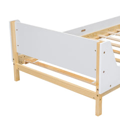 Bellemave® Twin Size Platform Bed with Headboard, Footboard and Safeguards - Bellemave