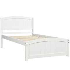 Bellemave® Twin Size Platform Bed with Headboard,Footboard and Wood Slat Support - Bellemave