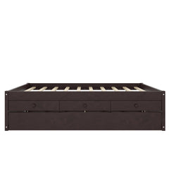 Bellemave® Twin Size Platform Bed with Trundle & 2 Drawers, Solid Wood Bed Frame with Built - in Power Strip, Low Profile No Box Spring Needed, White - Bellemave