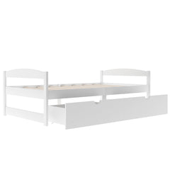 Bellemave Twin Size Platform Bed with Two Storage Drawers, Solid Wood Platform Bed Frames Headboard and Wooden Slats Support - Bellemave