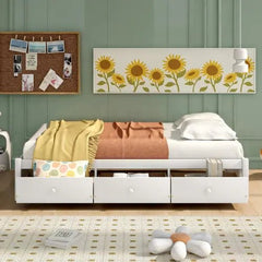 Bellemave® Twin Size Platform Storage Bed with 3 Drawers - Bellemave