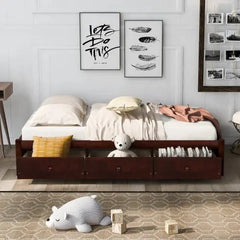 Bellemave® Twin Size Platform Storage Bed with 3 Drawers - Bellemave