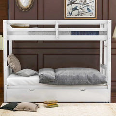 Bellemave® Twin Size Pull - Out Bunk Bed with Trundle Bed - Bellemave