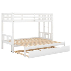 Bellemave® Twin Size Pull - Out Bunk Bed with Trundle Bed - Bellemave